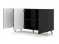 Скрин за дневна RAVENNA MDF HG 150 3D (черно мат/черно гланц)